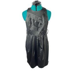 Double Zero Cocktail Dress Black Striped Dress (L)